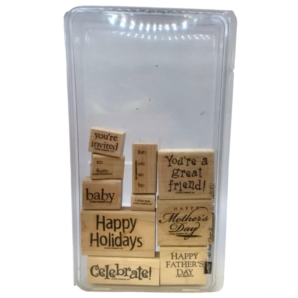 Stampin’ Up! 2002 “All Year Cheer II” Rubber Stamp Set